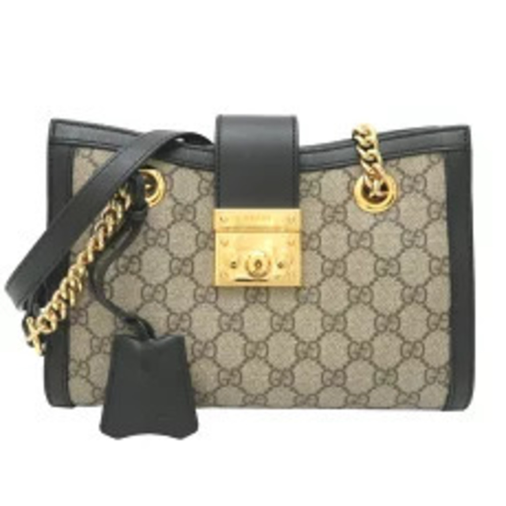 Gucci Padlock Tote Bag Shoulder GG Supreme Beige